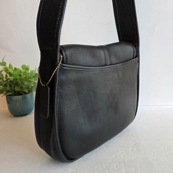 EUC Vintage Coach Ergo Small Flap (#9043) in Black - Picture 3 of 12